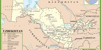 Kort af Úsbekistan pólitískum 